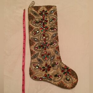 Kim Seybert Living Embellished Holiday Stocking